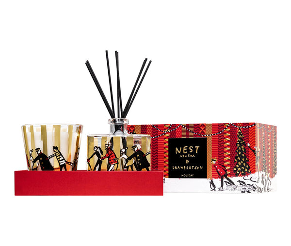 nest fragrances NEST NEW YORK x Drawbertson Holiday Classic Candle & Reed Diffuser Set | The Official Home of NEST NEW YORK