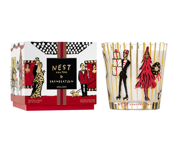 nest fragrances NEST NEW YORK x Drawbertson Red Carpet Holiday 3-Wick Candle | The Official Home of NEST NEW YORK