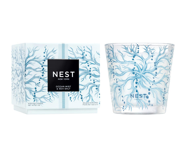 nest fragrances Ocean Mist & Sea Salt Decorative 3-Wick Candle | The Official Home of NEST NEW YORK nest fragrances Ocean Mist & Sea Salt Decorative 3-Wick Candle | The Official Home of NEST NEW YORK