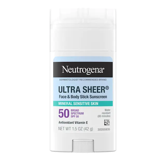 neutrogena Ultra Sheer® Face & Body Mineral Sunscreen Stick SPF 50