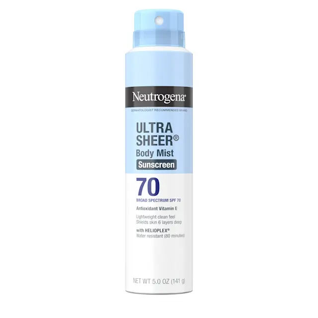 neutrogena Ultra Sheer® Non-Comedogenic Body Sunscreen Mist SPF 70