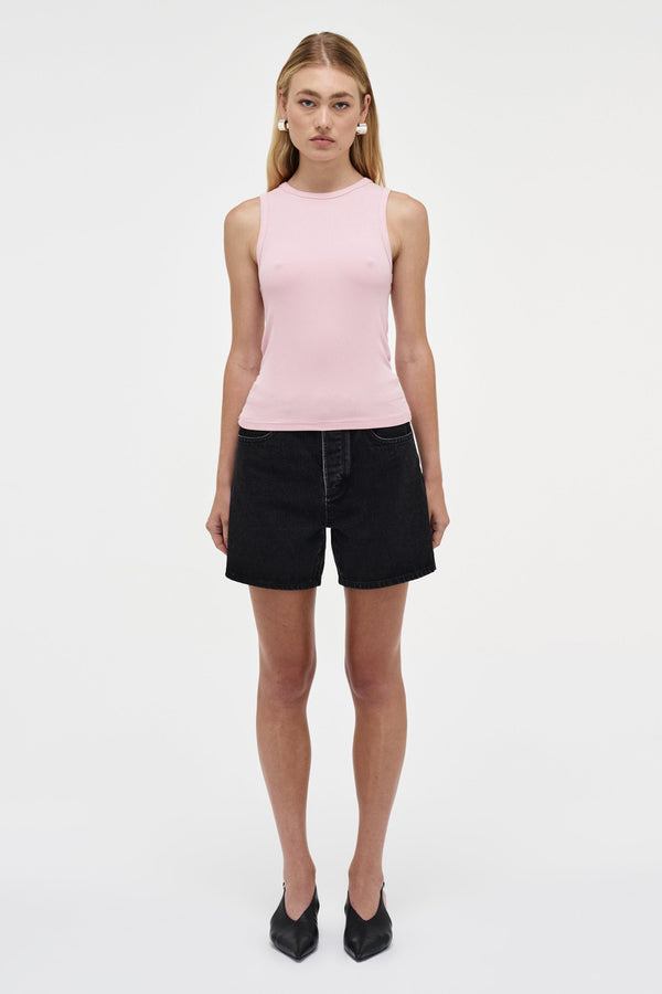 Neuw AM Ribbed Singlet - Pink Salt