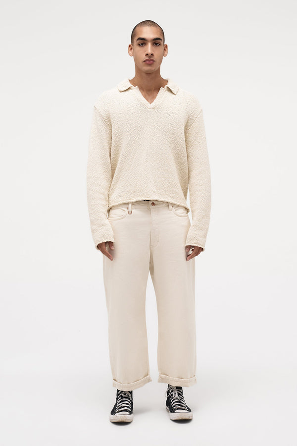 neuw Boucle Knit Rugby Polo