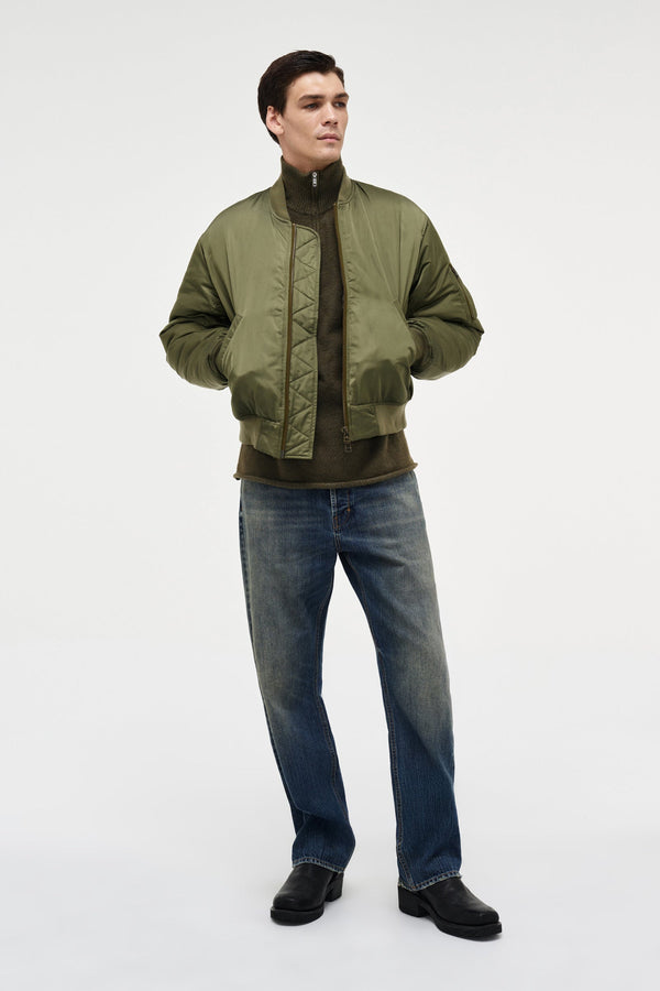 Neuw Brushed 3/4 Zip Knit - Military