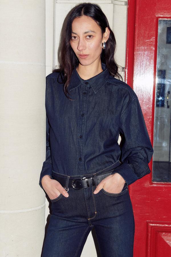 Neuw Carolyn Crop Shirt - Rinse