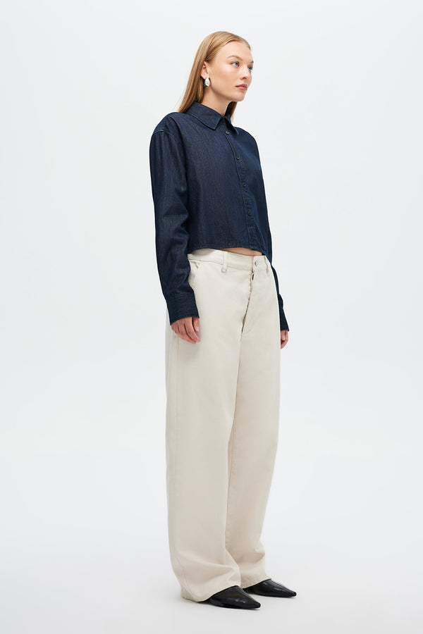 Neuw Carolyn Crop Shirt - Rinse