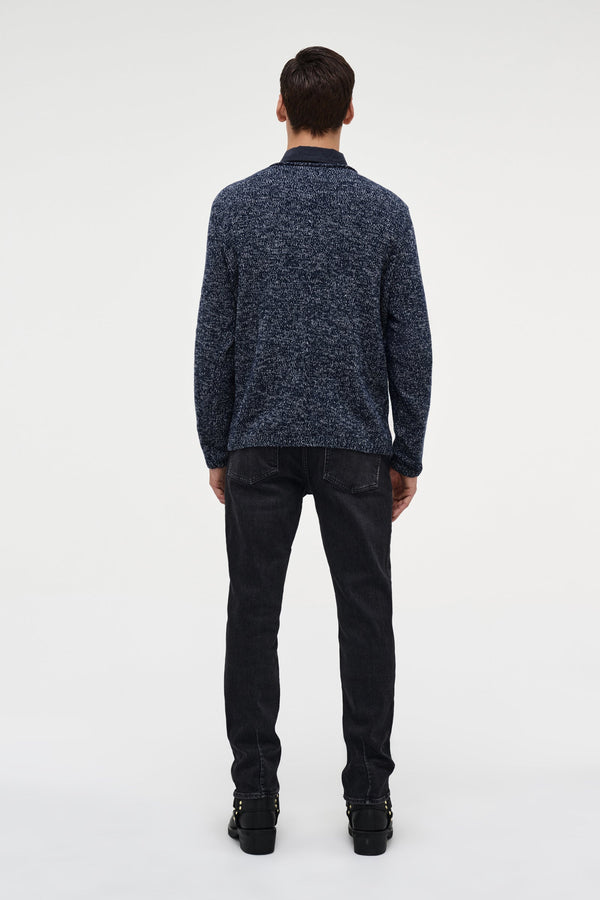 Neuw Chain Knit Crew - Navy