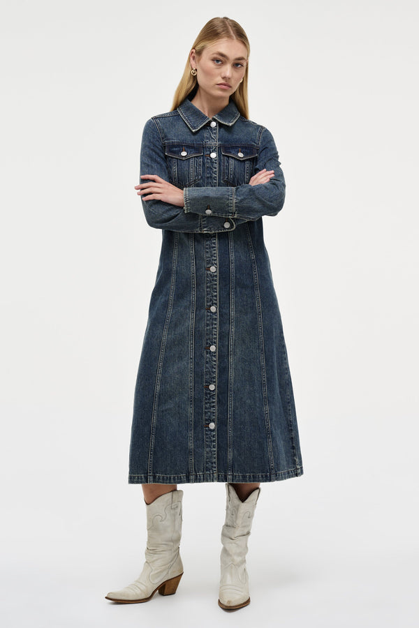 Neuw Chelsea Denim Shirt Dress - Pure Indigo