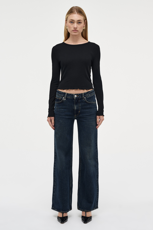 neuw Fine Rib Long Sleeve Tee - Black