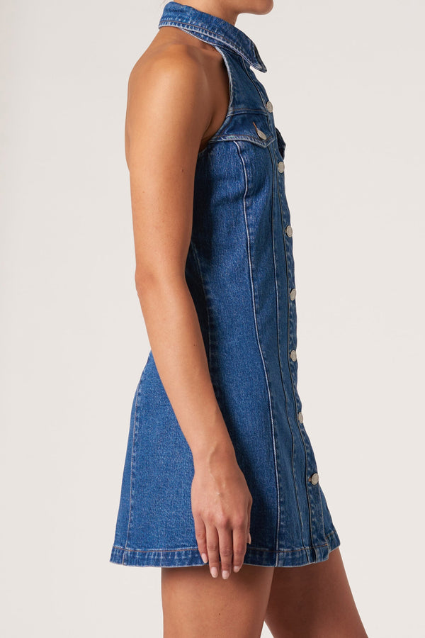 Neuw Halter Dress - Royal Indigo