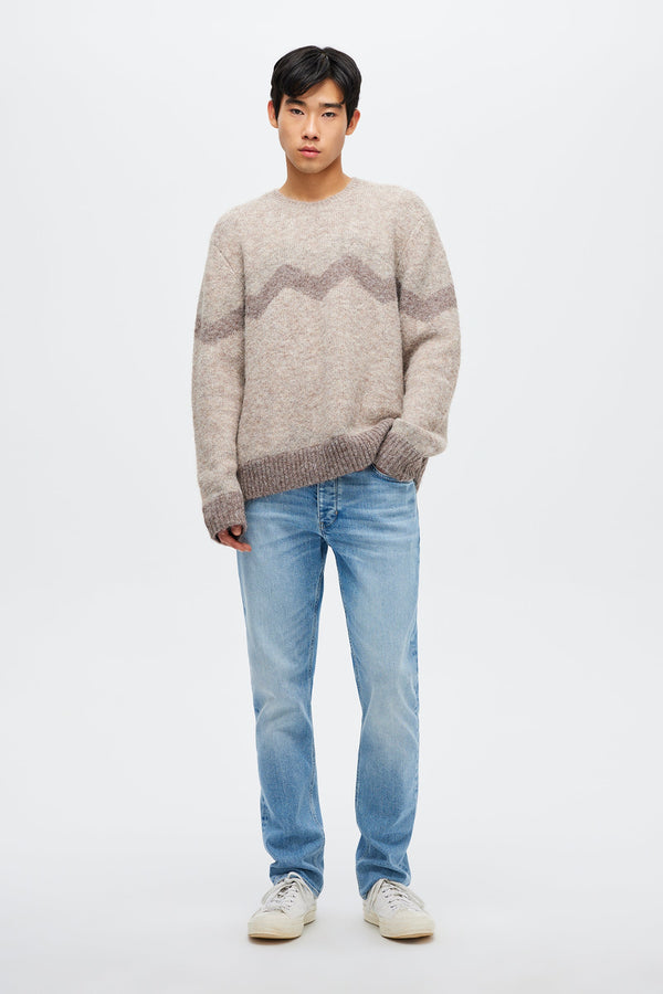 Neuw Intarsia Zig Zag Crew