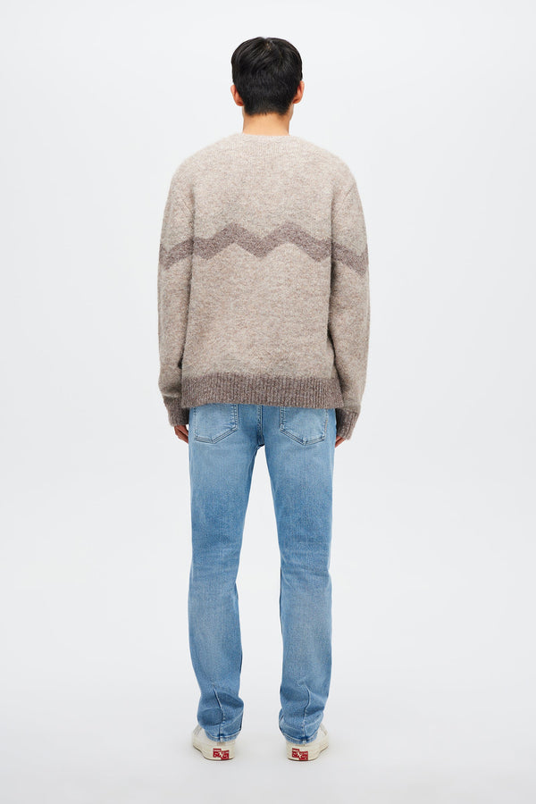 Neuw Intarsia Zig Zag Crew