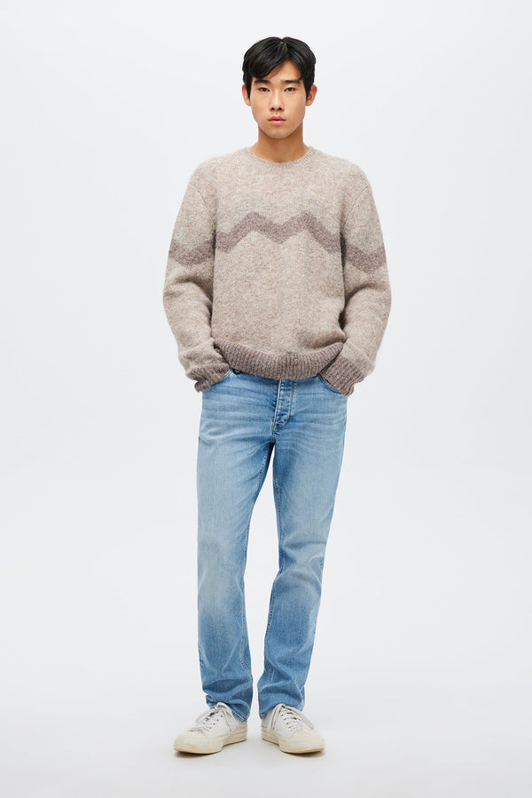 neuw Intarsia Zig Zag Crew