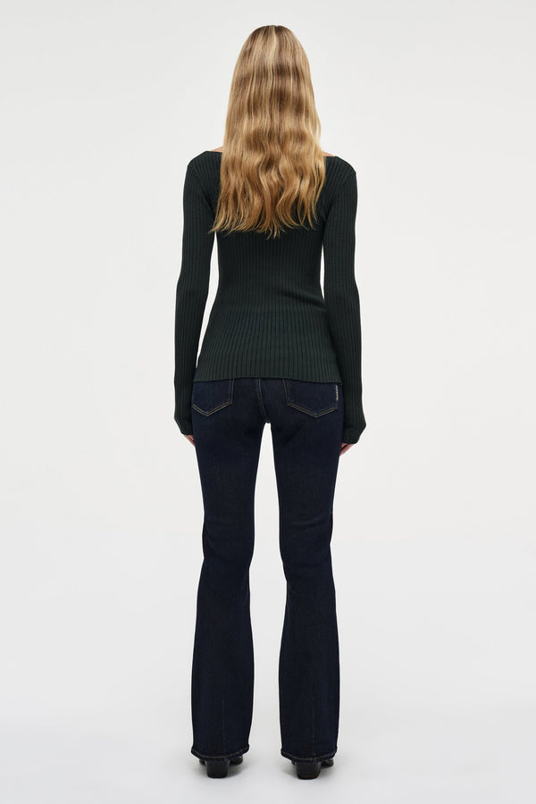 Neuw Jamie Knit LS Top - Military