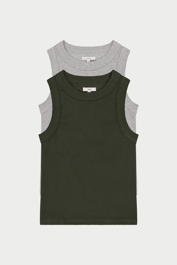 Neuw Jonesy Tank Bundle - Military & Grey