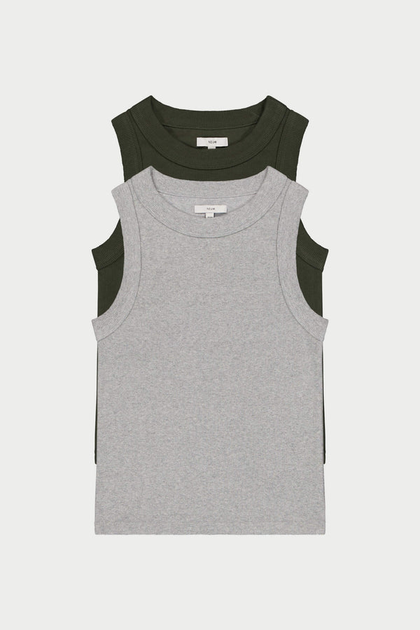 neuw Jonesy Tank Bundle - Military & Grey