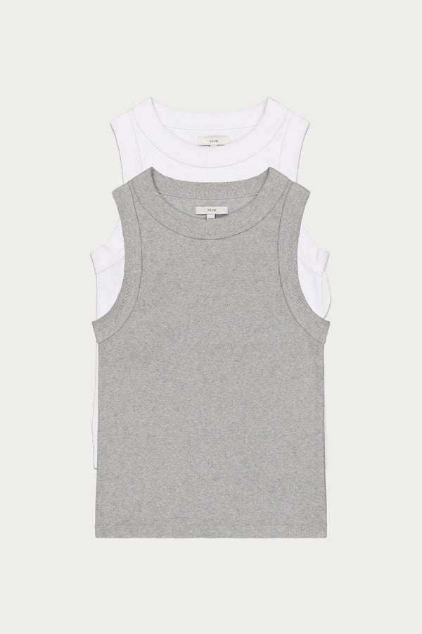 Neuw Jonesy Tank Bundle - White & Grey
