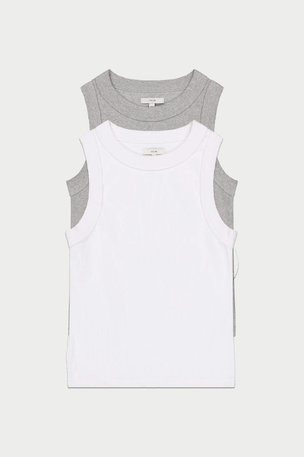 neuw Jonesy Tank Bundle - White & Grey