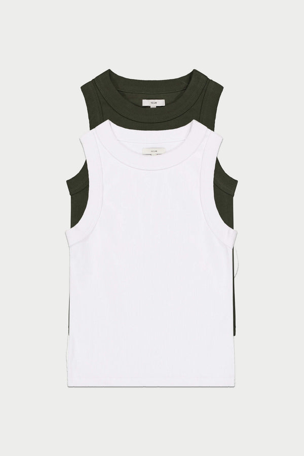 Neuw Jonesy Tank Bundle - White & Military