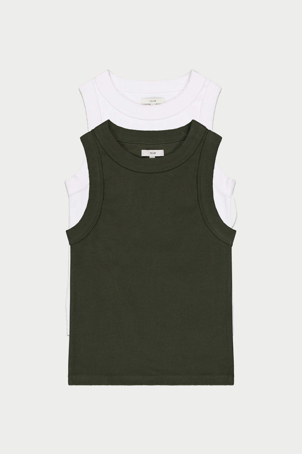 neuw Jonesy Tank Bundle - White & Military