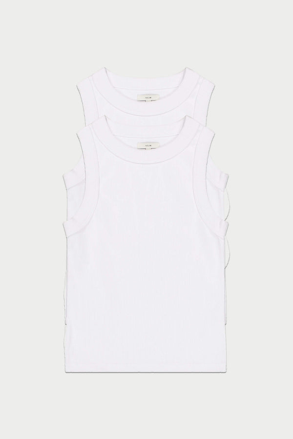 neuw Jonesy Tank Bundle - White & White