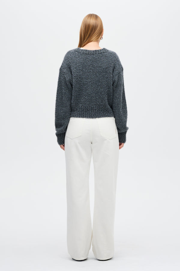 Neuw Kate Knit Cardigan - Grey Marle