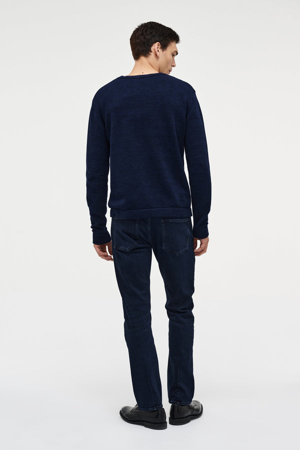 Neuw Melange Crew Knit - Navy