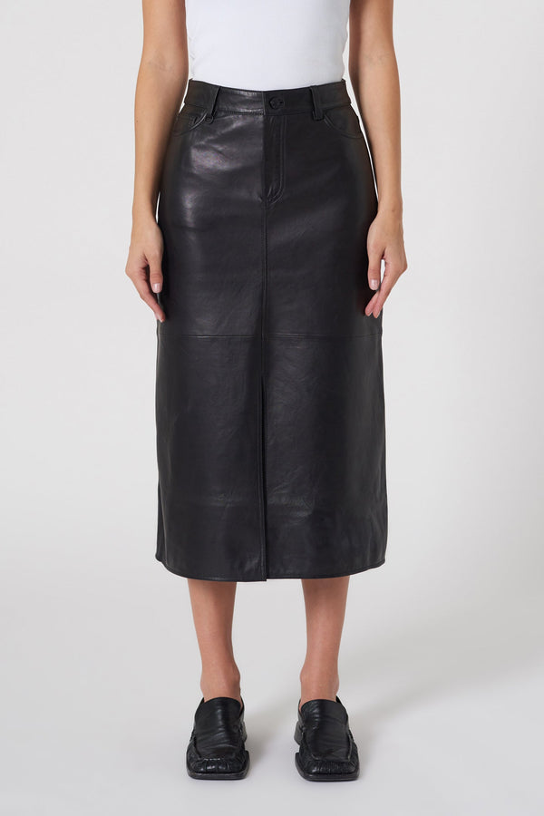 Neuw Nico Skirt Leather - Black