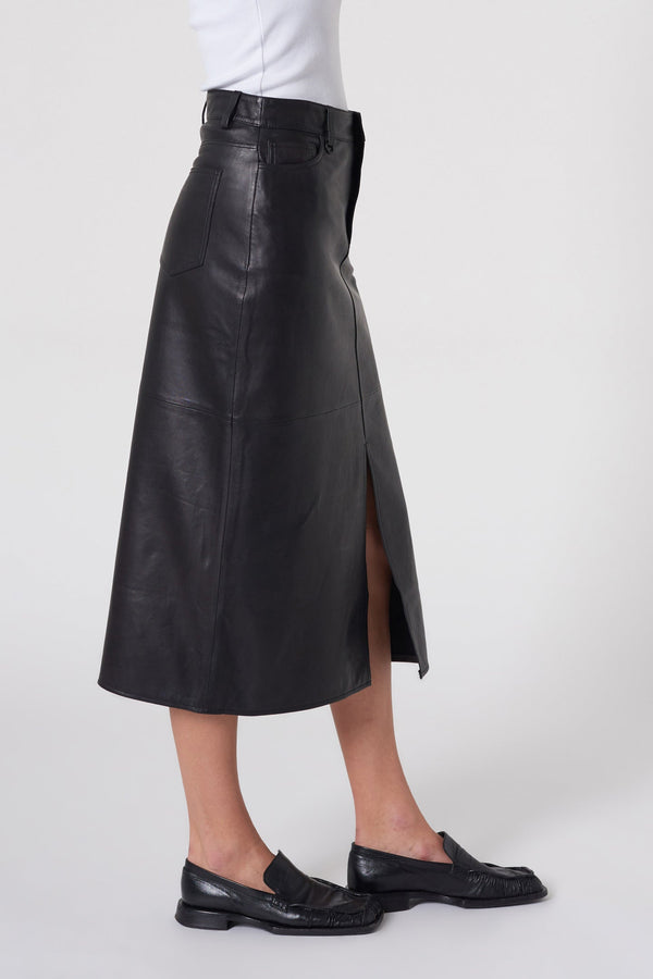 Neuw Nico Skirt Leather - Black