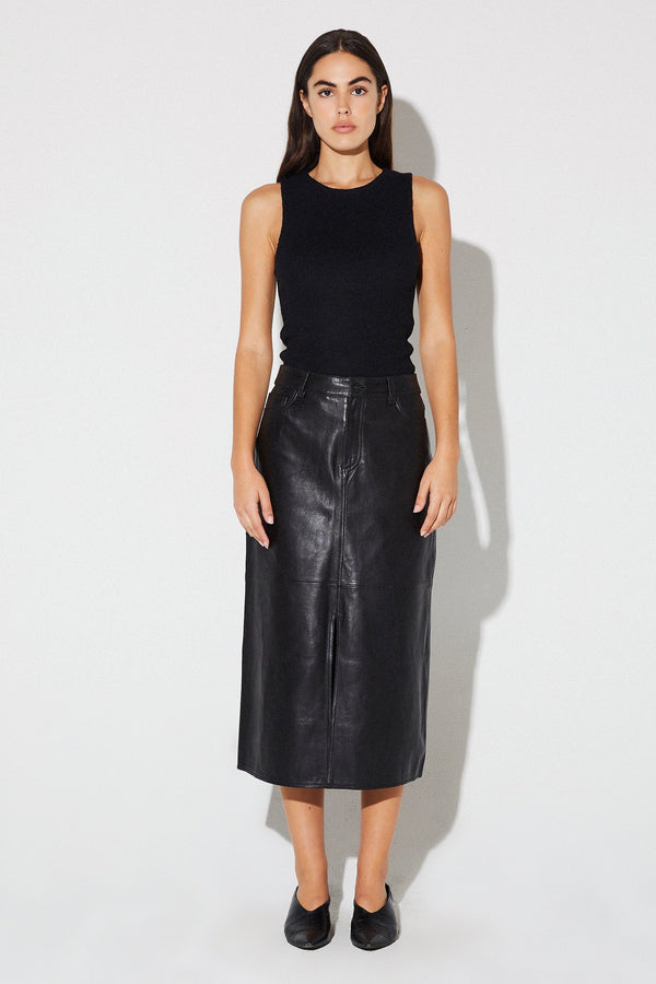 neuw Nico Skirt Leather - Black