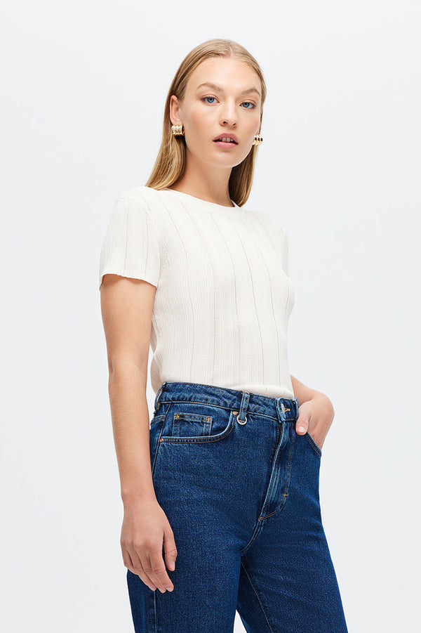 Neuw Opal Knit Tee - Off White
