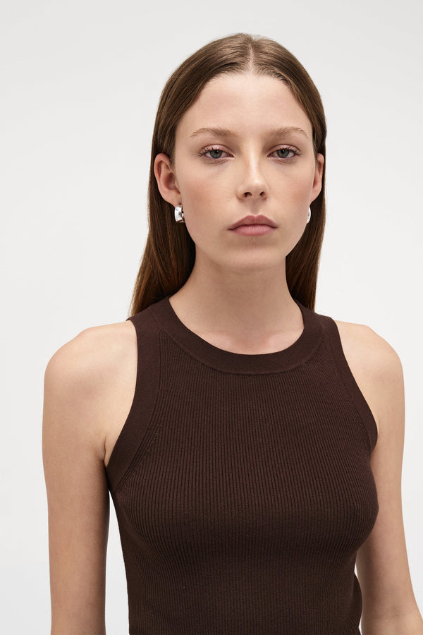 Neuw PM Knitted Singlet - Espresso