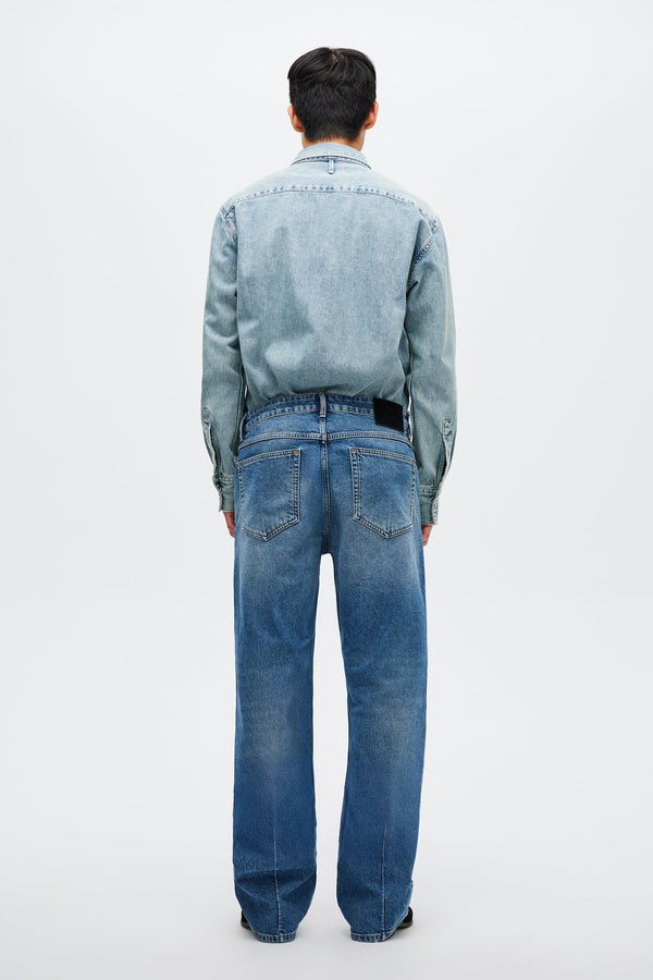 Neuw Regular Fit Denim Shirt - Light Vintage Indigo