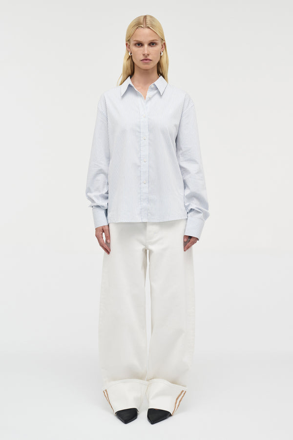 neuw Regular Fit Stripe Shirt - Oxford Blue