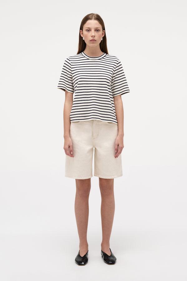 neuw Resort Stripe Juno Tee - Ivory