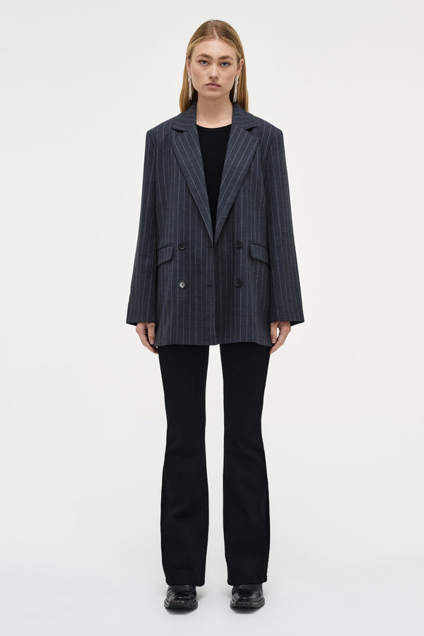 neuw Tribeca Blazer Pinstripe - Charcoal