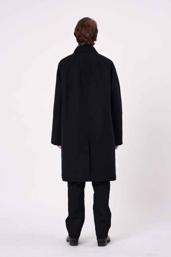 Neuw Turner Long Coat Melton - Black