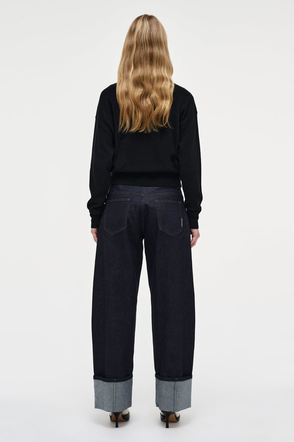 Neuw Wool Blend Knit Polo - Black