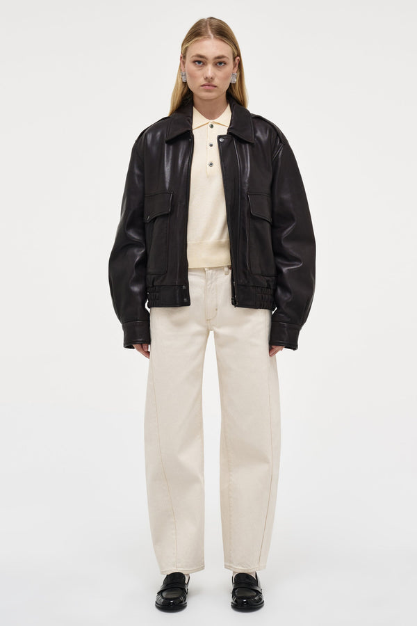 Neuw Wool Blend Knit Polo - Cream