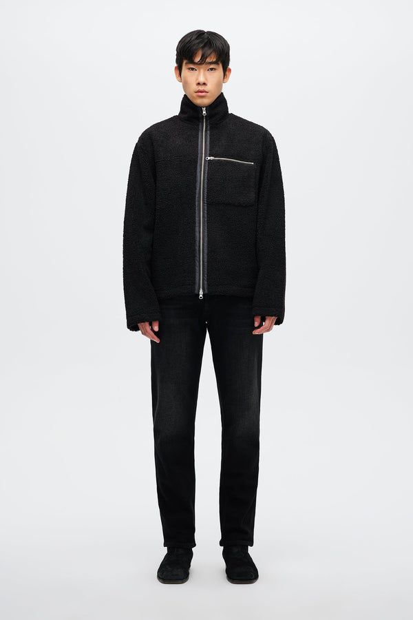 neuw Zip Through Borg - Black
