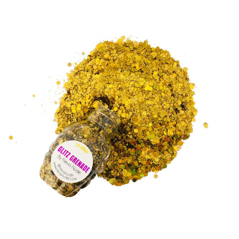 Neva Nude 24 Karat Cosmetic Glitter Glitz Grenade Keychain In Aloe Gel