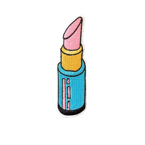 neva nude 80's Vibin' LipStick Iron-On Patchette or Sticker