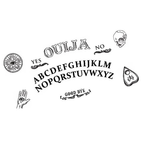 Neva Nude Annabell's Curse Ouija Board Black Large Temporary Tattoo Pack