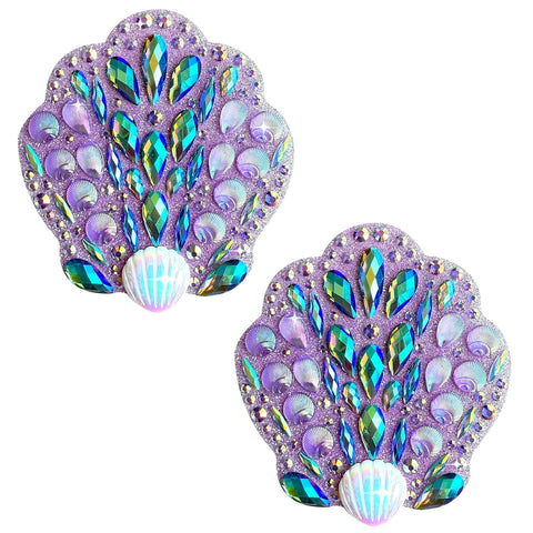 neva nude Ariel's Ocean Pearl Crystal Jewel Nipple Cover Pasties