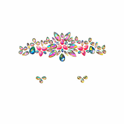 Neva Nude Avatar Pink & Blue Tiara Crystal Face Jewels