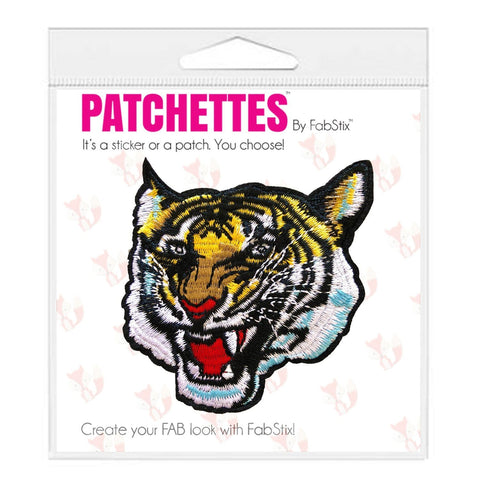 Neva Nude Beware Tiger Iron-On Patchette And Sticker