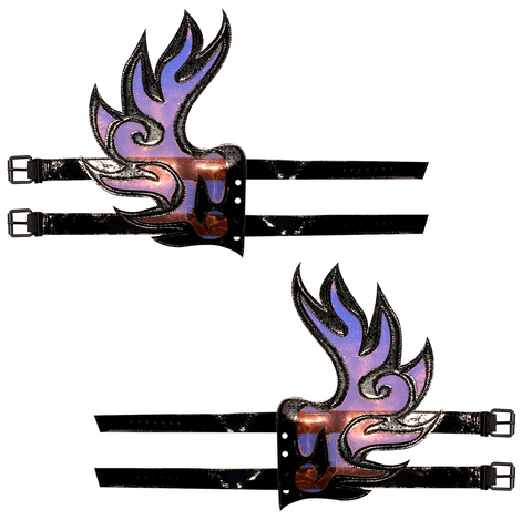 Neva Nude Blazen Iridescent Flame Original Wingz Pair For Calf Or Boot