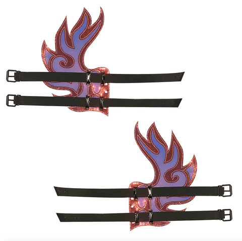 Neva Nude Blazen Iridescent Flame Original Wingz Pair For Calf Or Boot