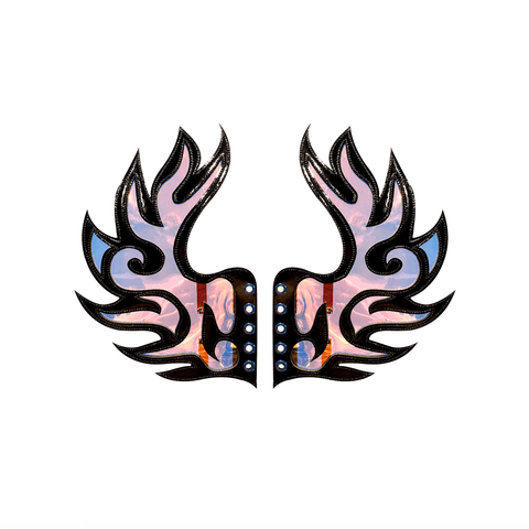 neva nude Blazen Iridescent Flame Original Wingz Pair For Calf Or Boot