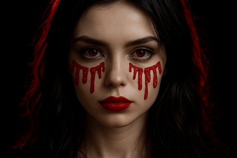 Neva Nude Bloody Awesome Glitter Tears Face Sticker